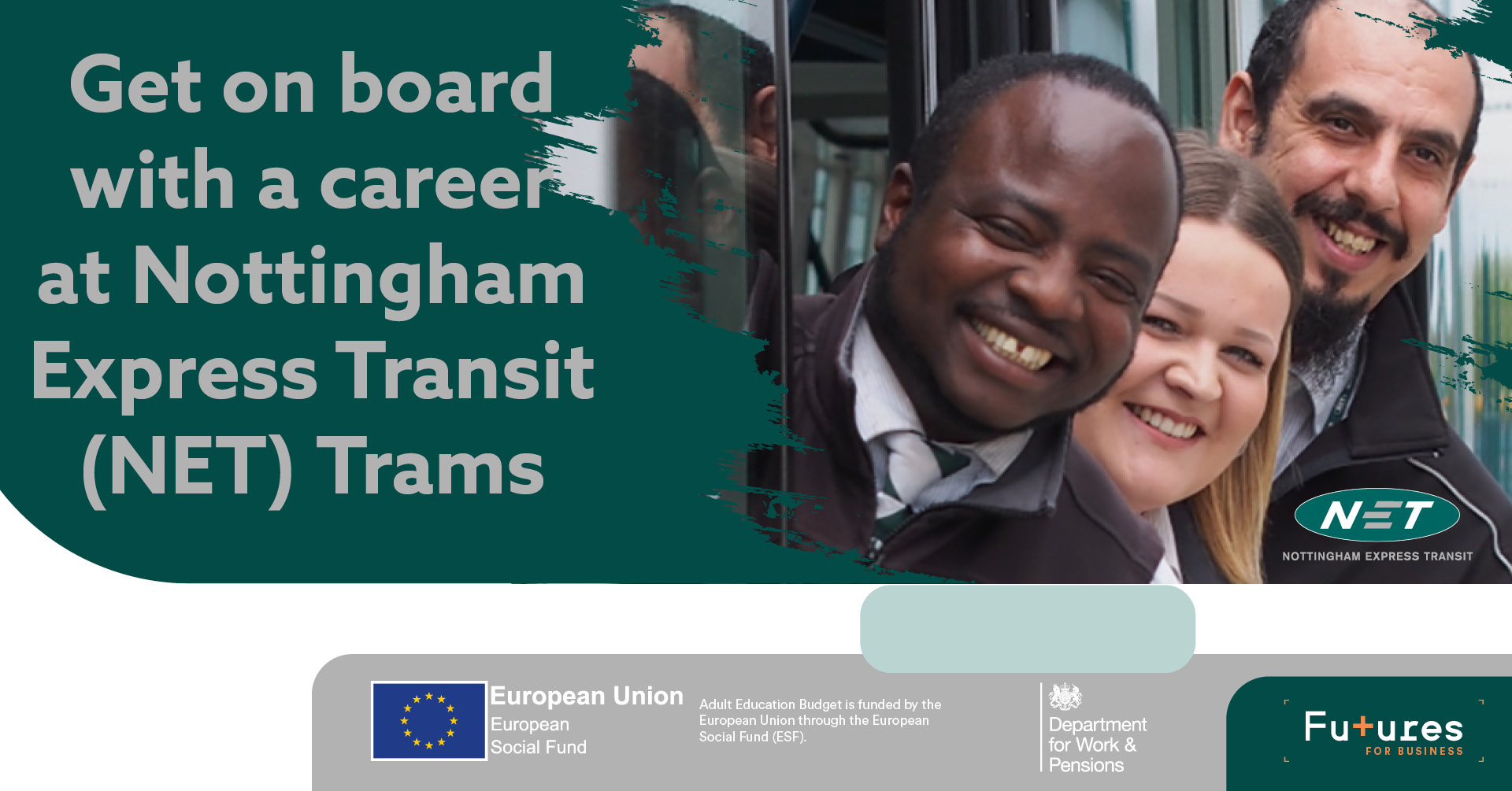 Get on board with a career at NET trams